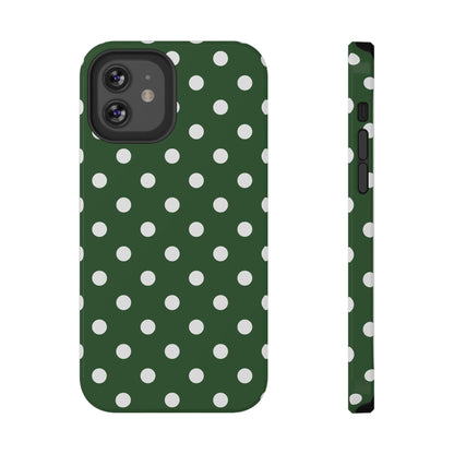 Green Polka Dots iPhone Case
