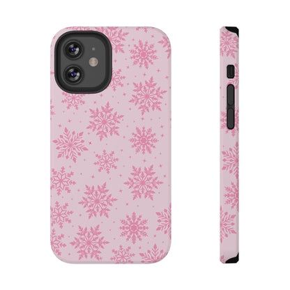 Pink Snowflakes iPhone Case