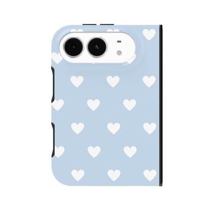 Blue Hearts iPhone Case