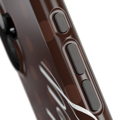 Custom Mocha Polka Dots iPhone Case