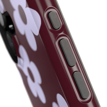 Burgundy Flowers iPhone Case