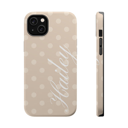 Custom Beige Polka Dots iPhone Case