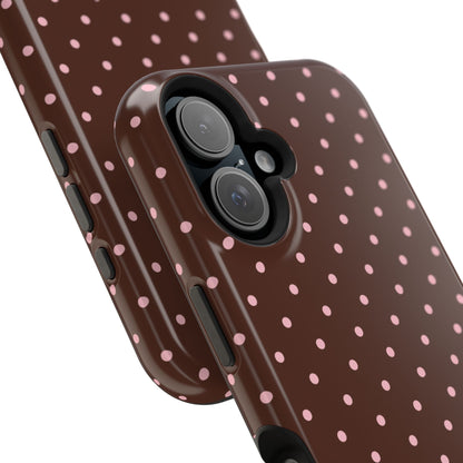 Pink Latte Mini Dots iPhone Case