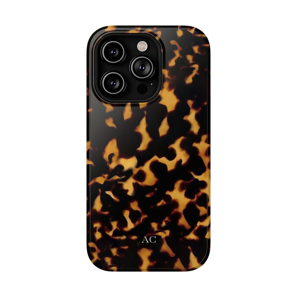Custom Initials Tortoise iPhone Case
