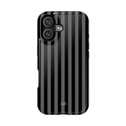 Custom Initials Twilight Stripes iPhone Case