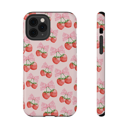 Strawberry Bows iPhone Case