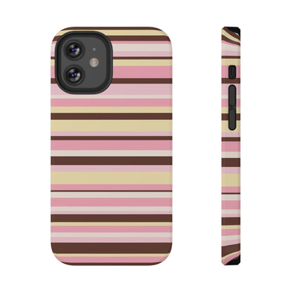 Sunday Latte Stripes iPhone Case