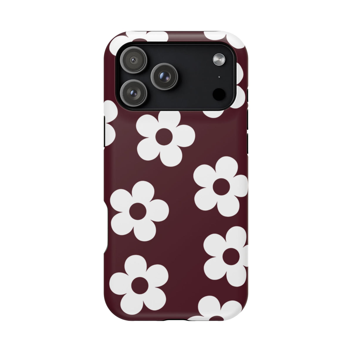 Burgundy Flowers iPhone Case