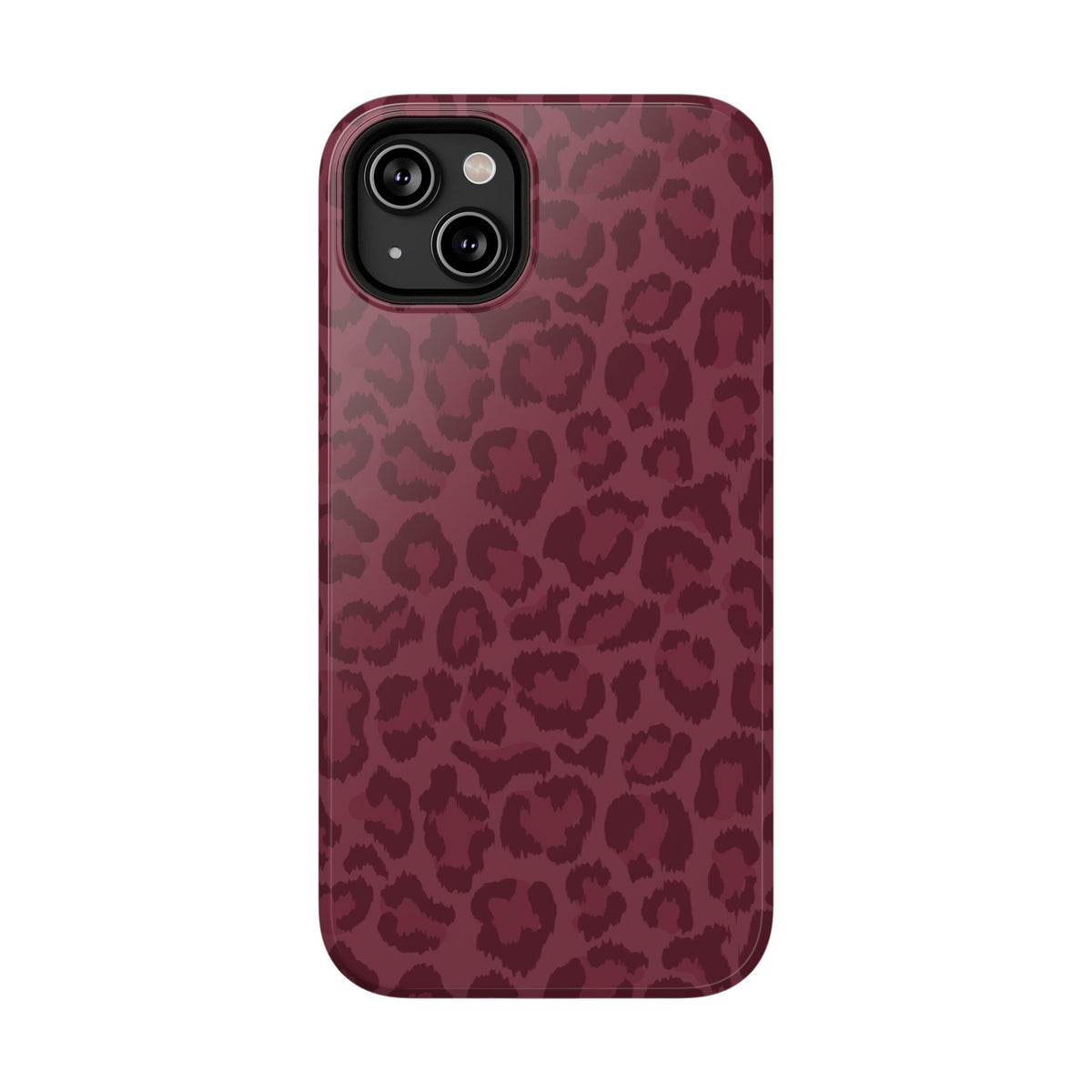 Burgundy Leopard iPhone Case