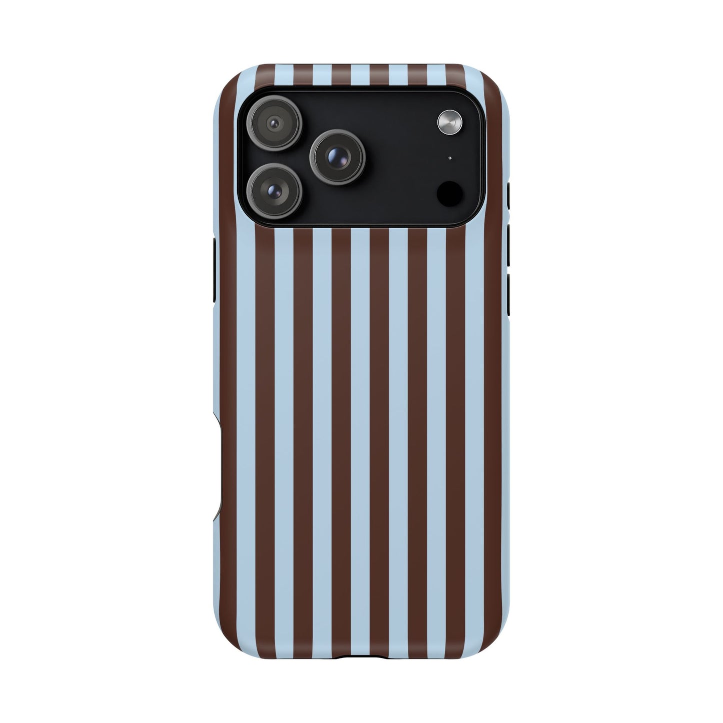 Blue Latte Stripes iPhone Case