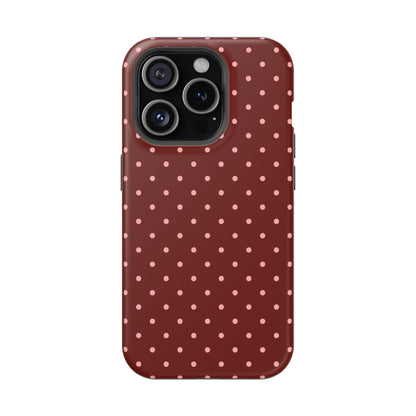 Maroon Mini Dots iPhone Case