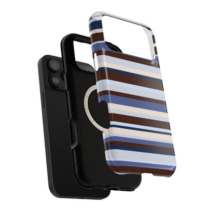 Blueberry Mocha Stripes iPhone Case