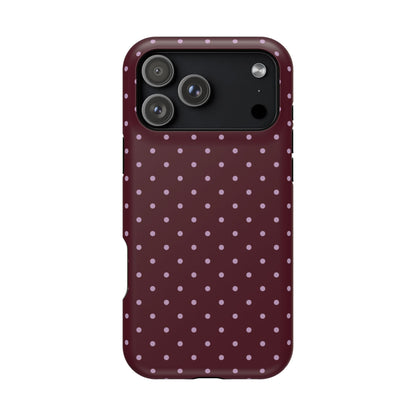 Burgundy & Violet Mini Dots iPhone Case