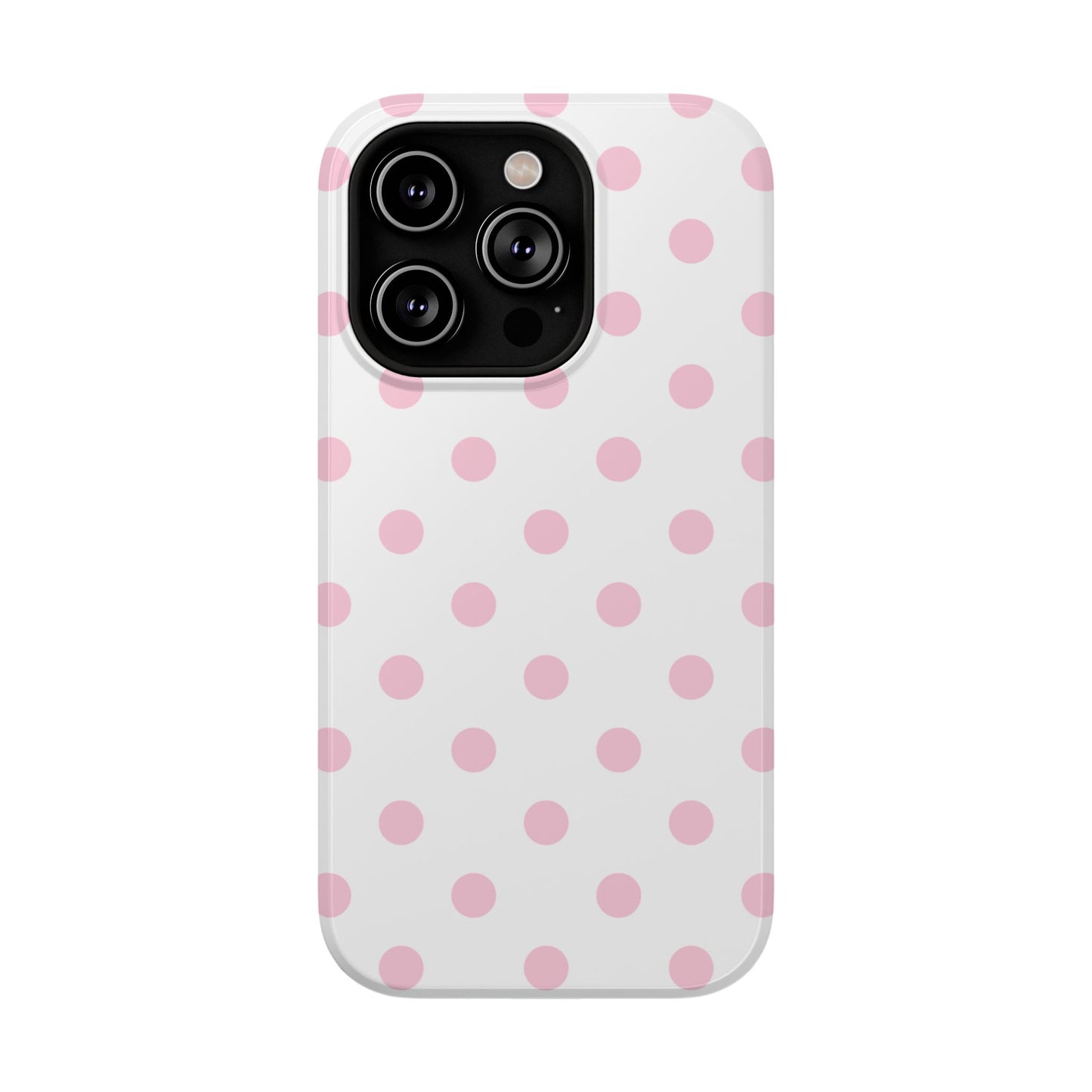 Pink Clouds Polka Dots iPhone Case