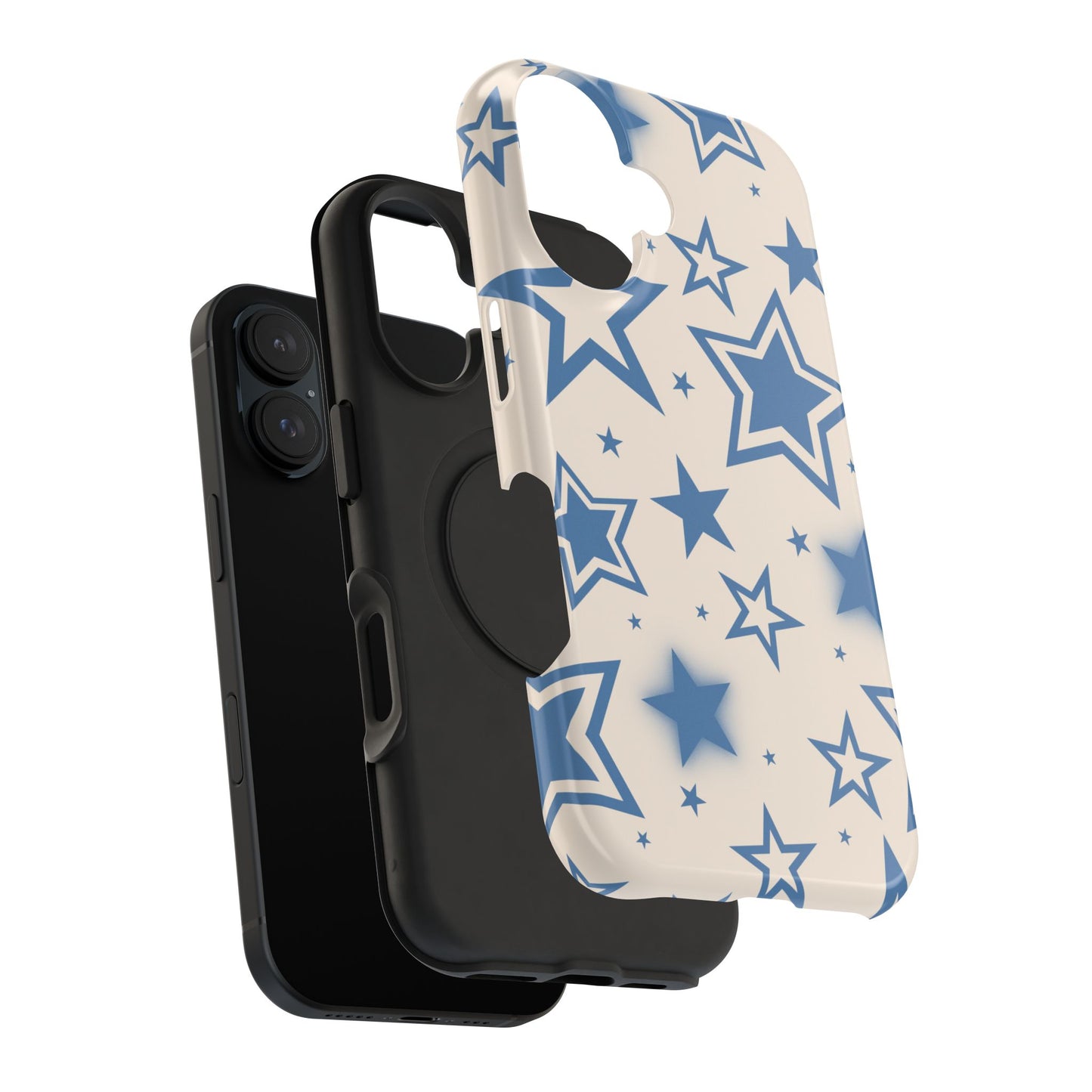 Beige & Blue Stardust iPhone Case