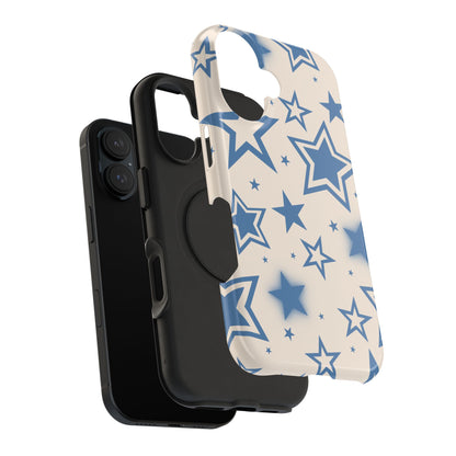 Beige & Blue Stardust iPhone Case