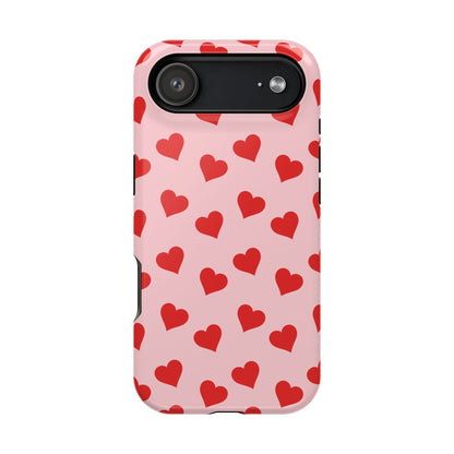 Red & Pink Heart Mania iPhone Case