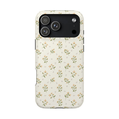 Orange Ditsy Flowers iPhone Case
