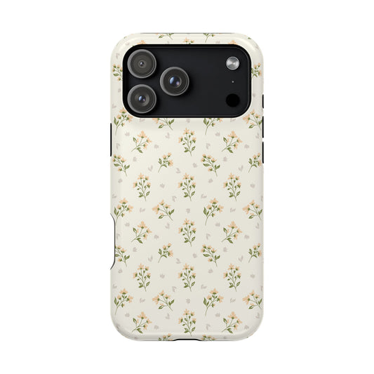 Orange Ditsy Flowers iPhone Case