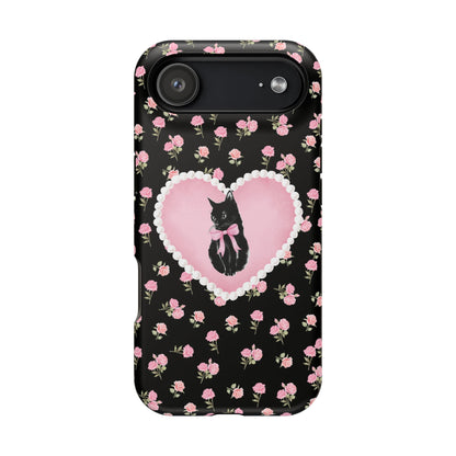 Black Féline Roses iPhone Case
