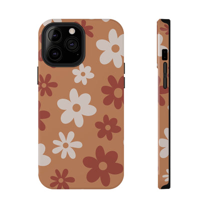 Brown Flower Power iPhone Case