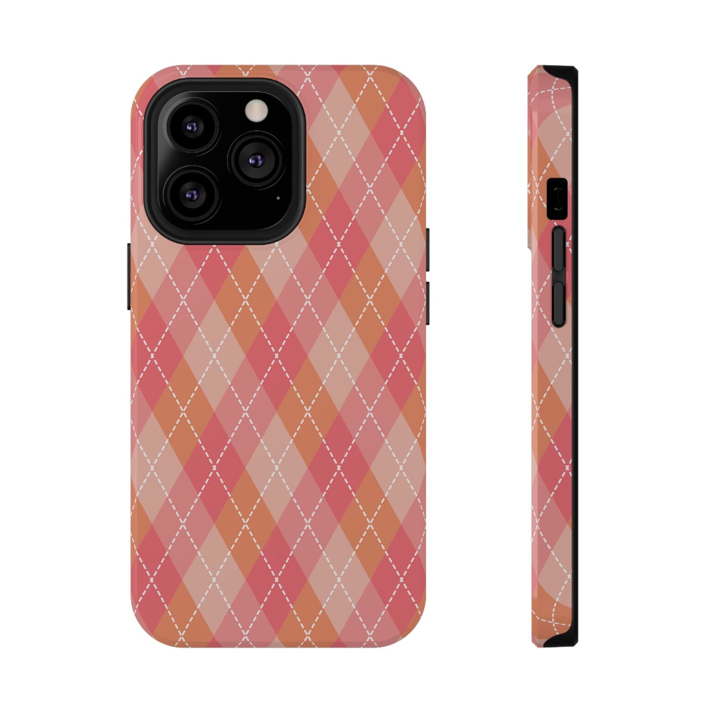 Pink Argyle iPhone Case