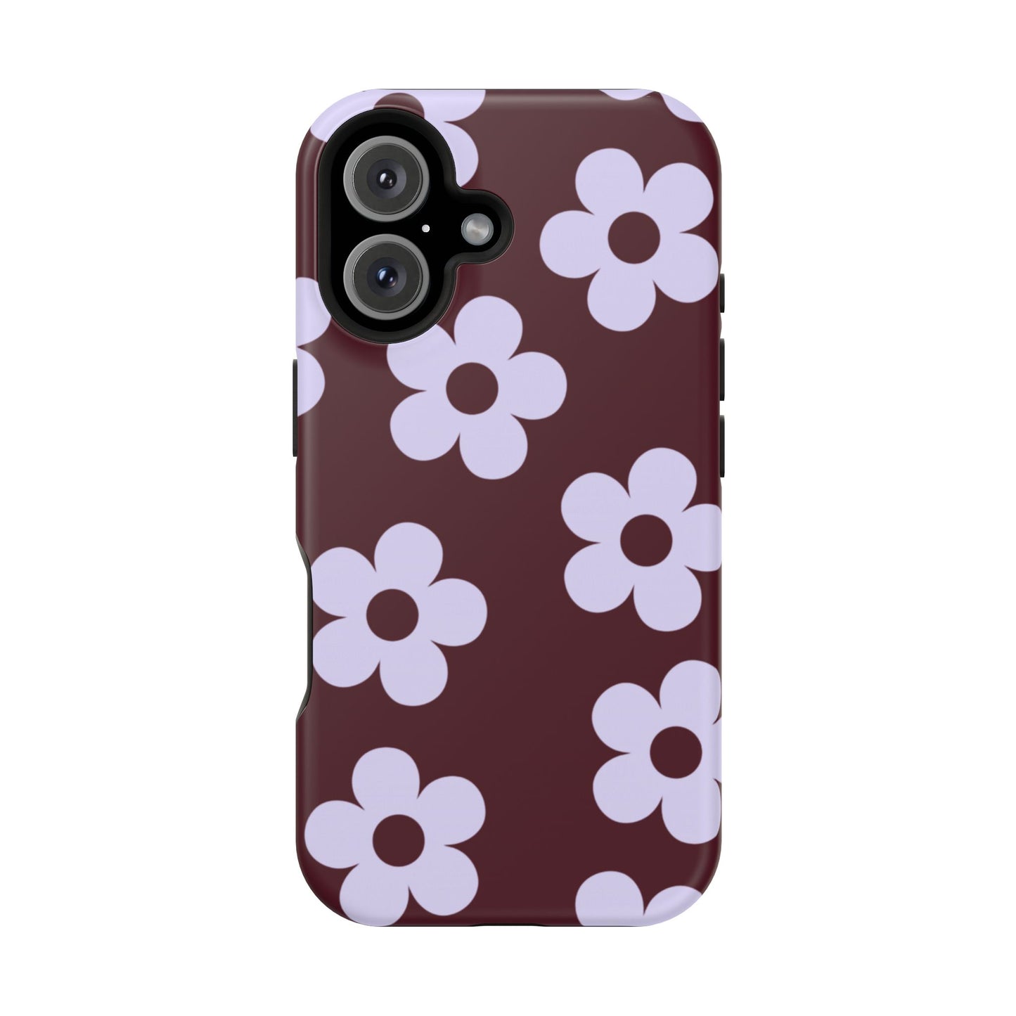 Burgundy Flowers iPhone Case