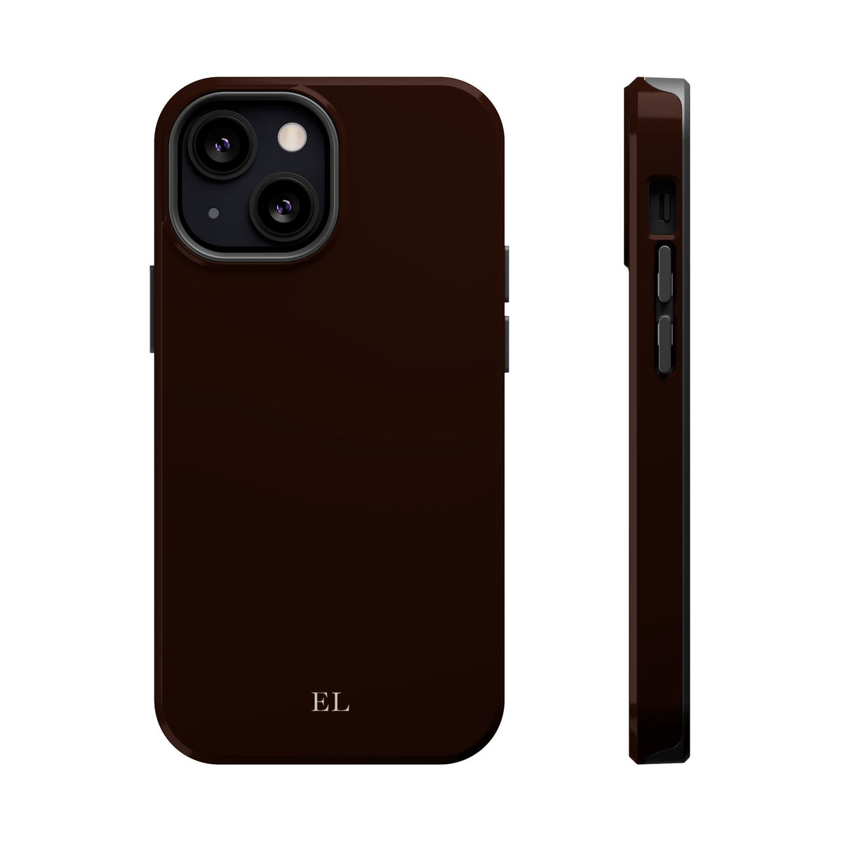 Custom Initials Mocha iPhone Case