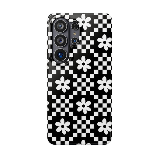 Checkerboard Daisy Samsung Case