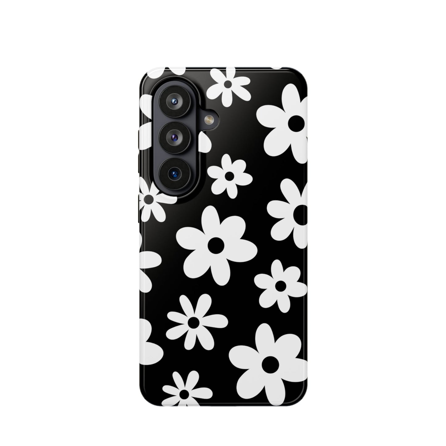 Black Flower Power Samsung Case