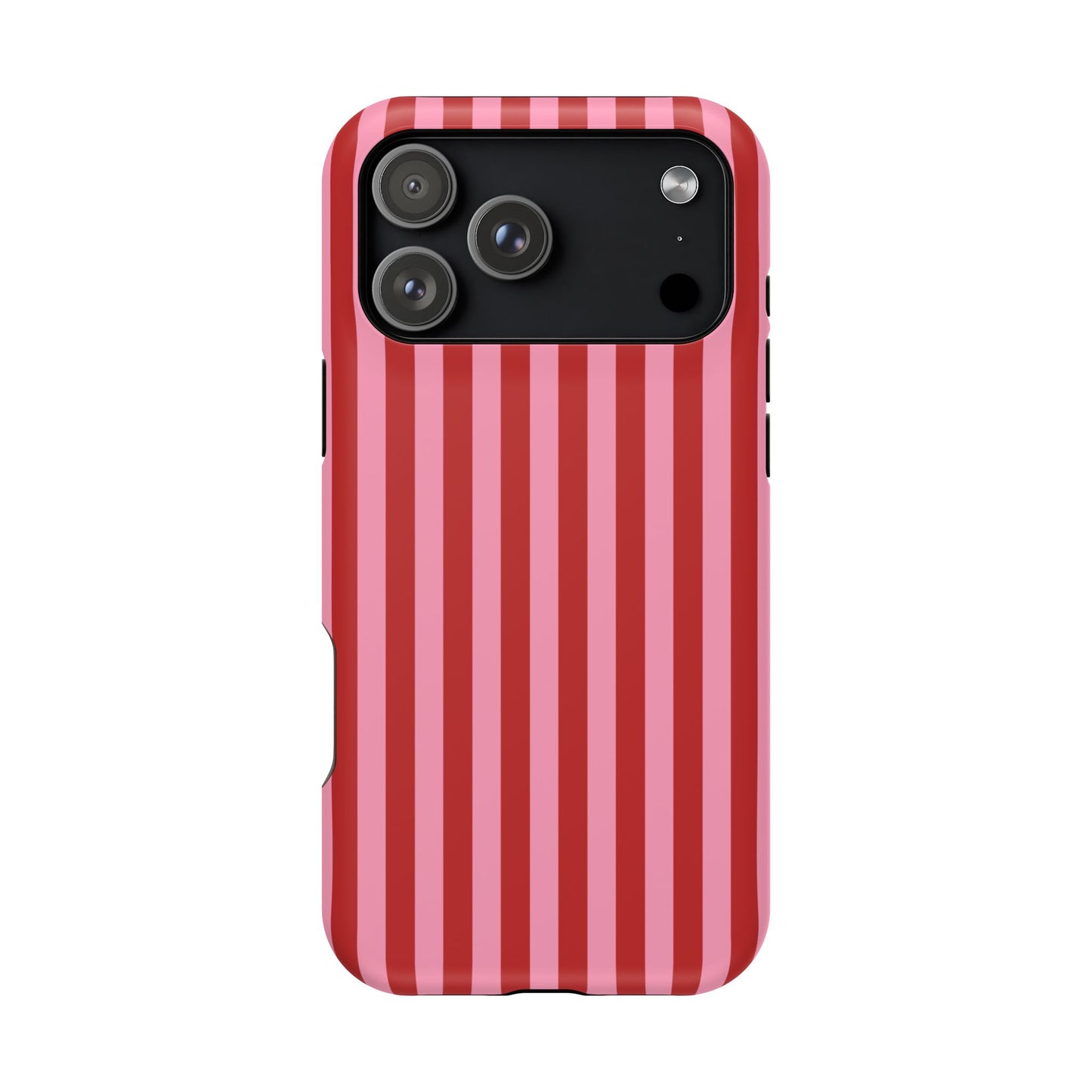 Cherry Blush Stripes iPhone Case