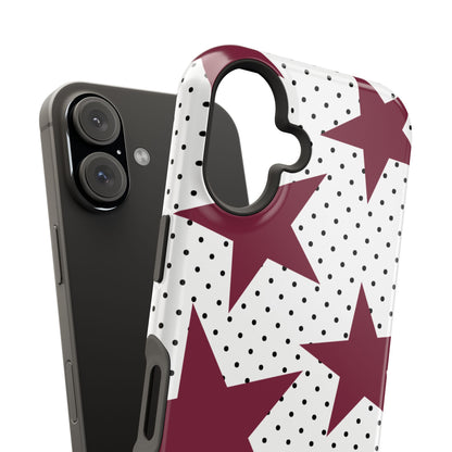 Burgundy Star iPhone Case