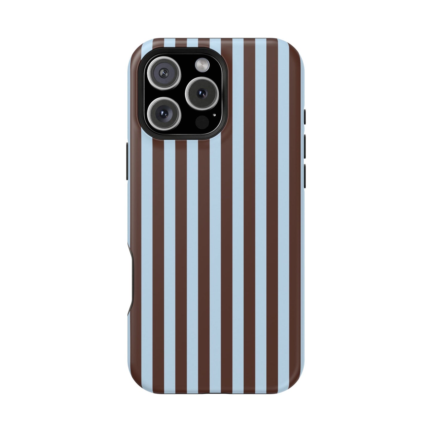Blue Latte Stripes iPhone Case