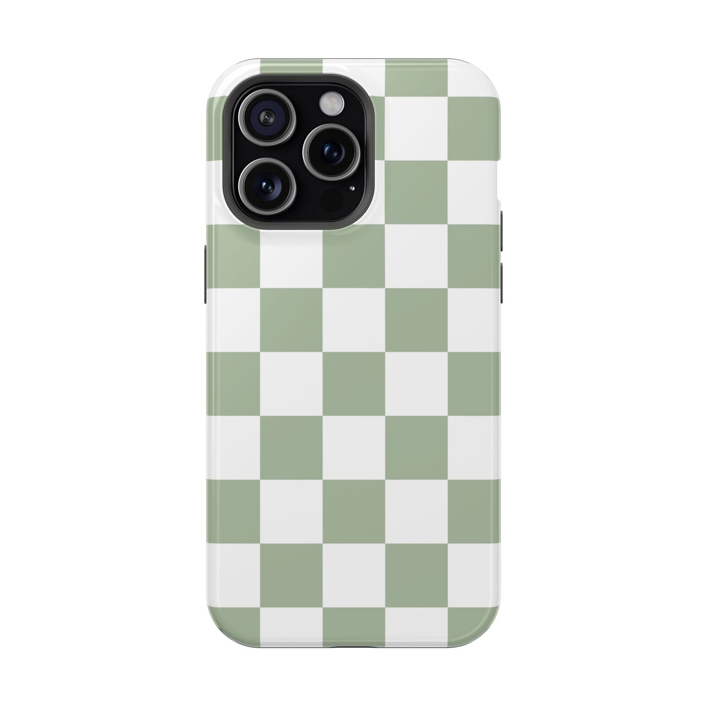 Sage Green Checkered iPhone Case