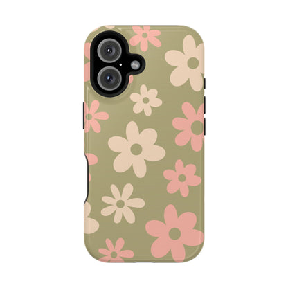 Green Flower Power iPhone Case