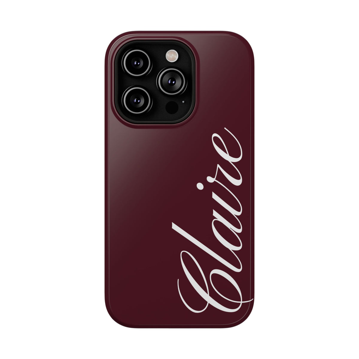 Personalized Burgundy iPhone Case