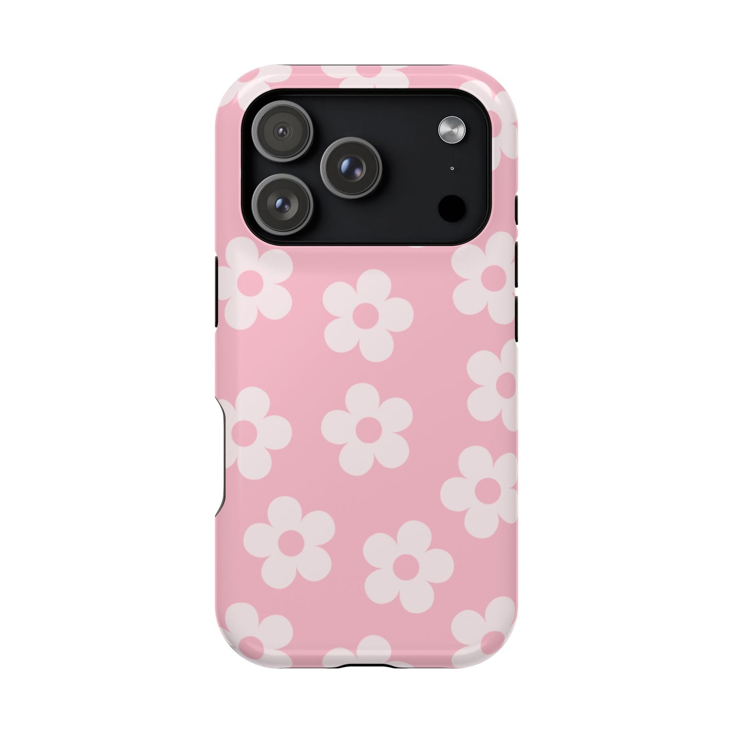 Pink Retro Flowers iPhone Case