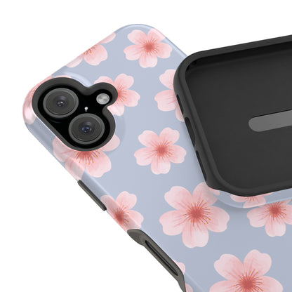 Blue Cherry Blossoms iPhone Case