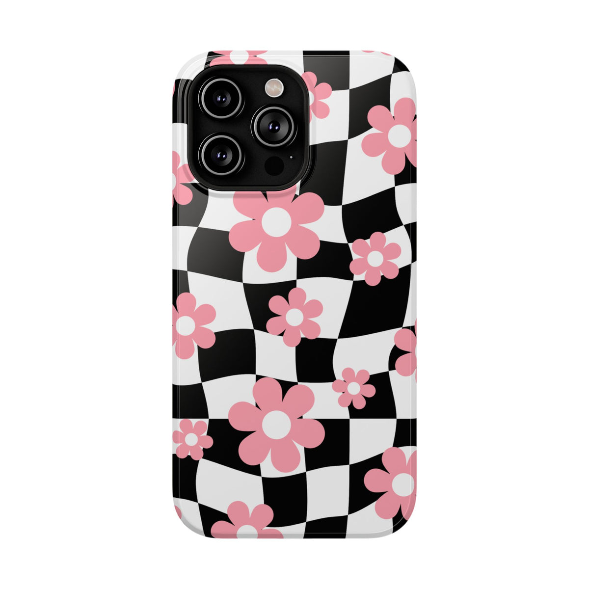 Floral Wavy Checkered iPhone Case from Stella Cases