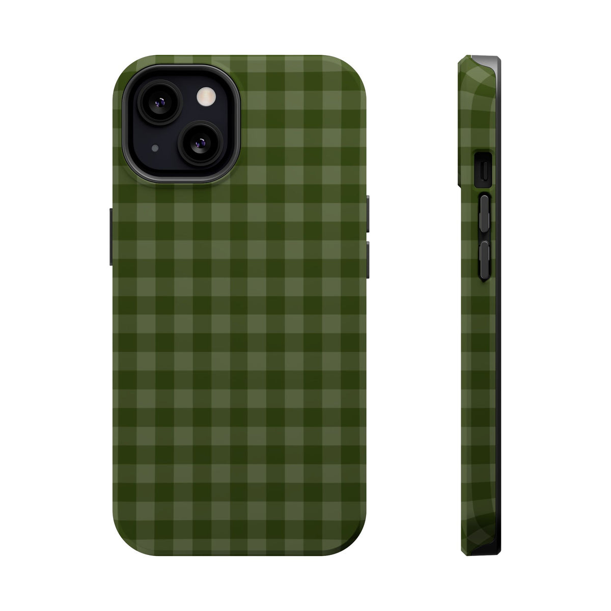 Green Gingham iPhone Case