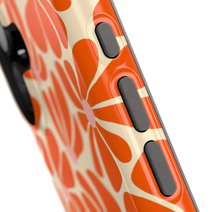 Orange Vintage Flowers iPhone Case