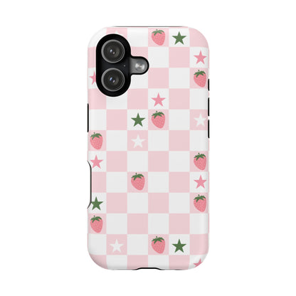 Strawberry Check iPhone Case