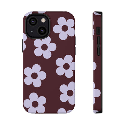 Burgundy Flowers iPhone Case