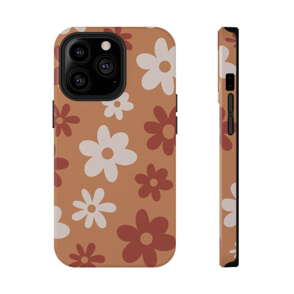 Brown Flower Power iPhone Case
