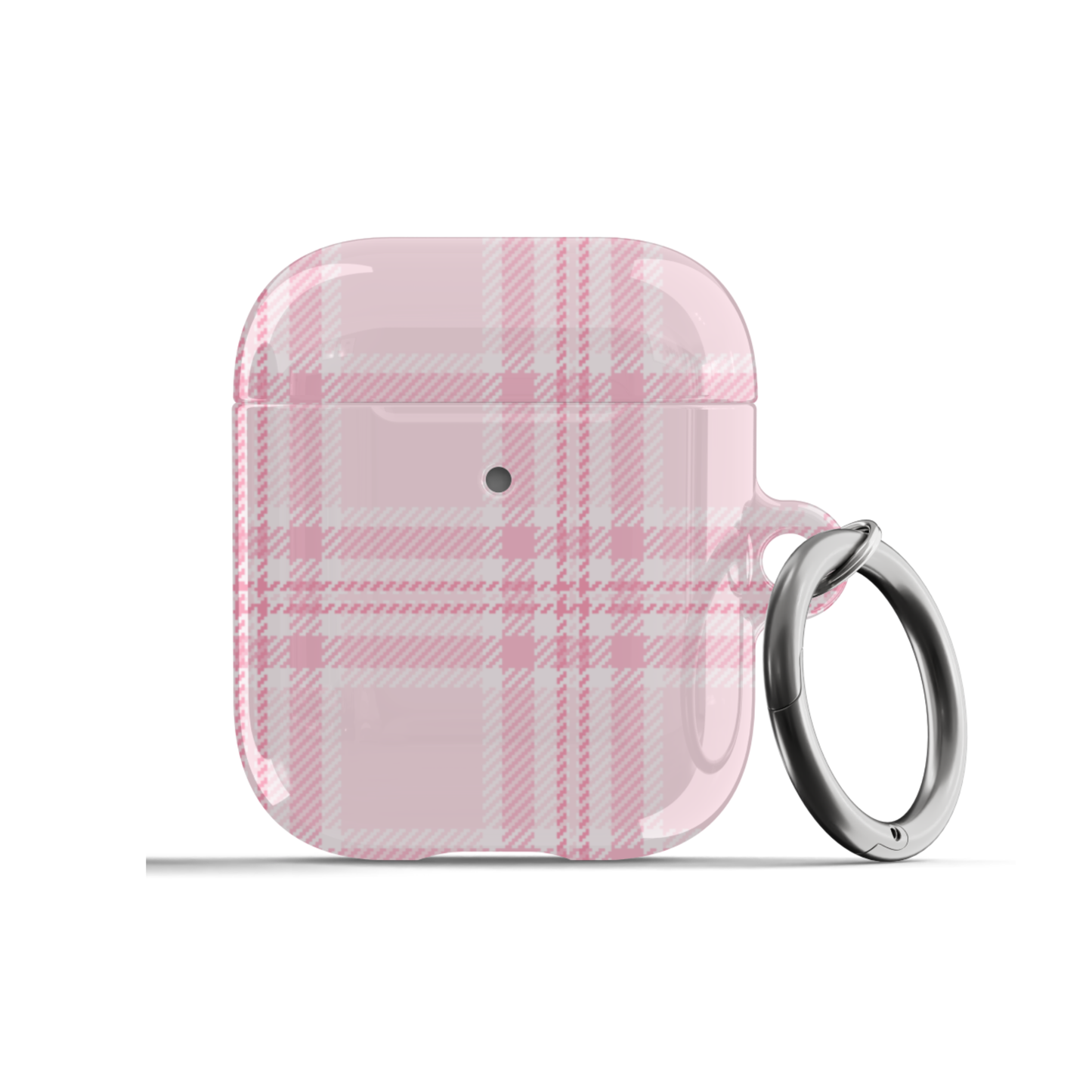 Pink Plaid AirPods Case
