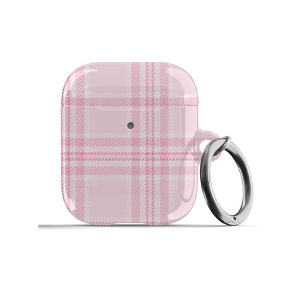 Pink Plaid AirPods Case