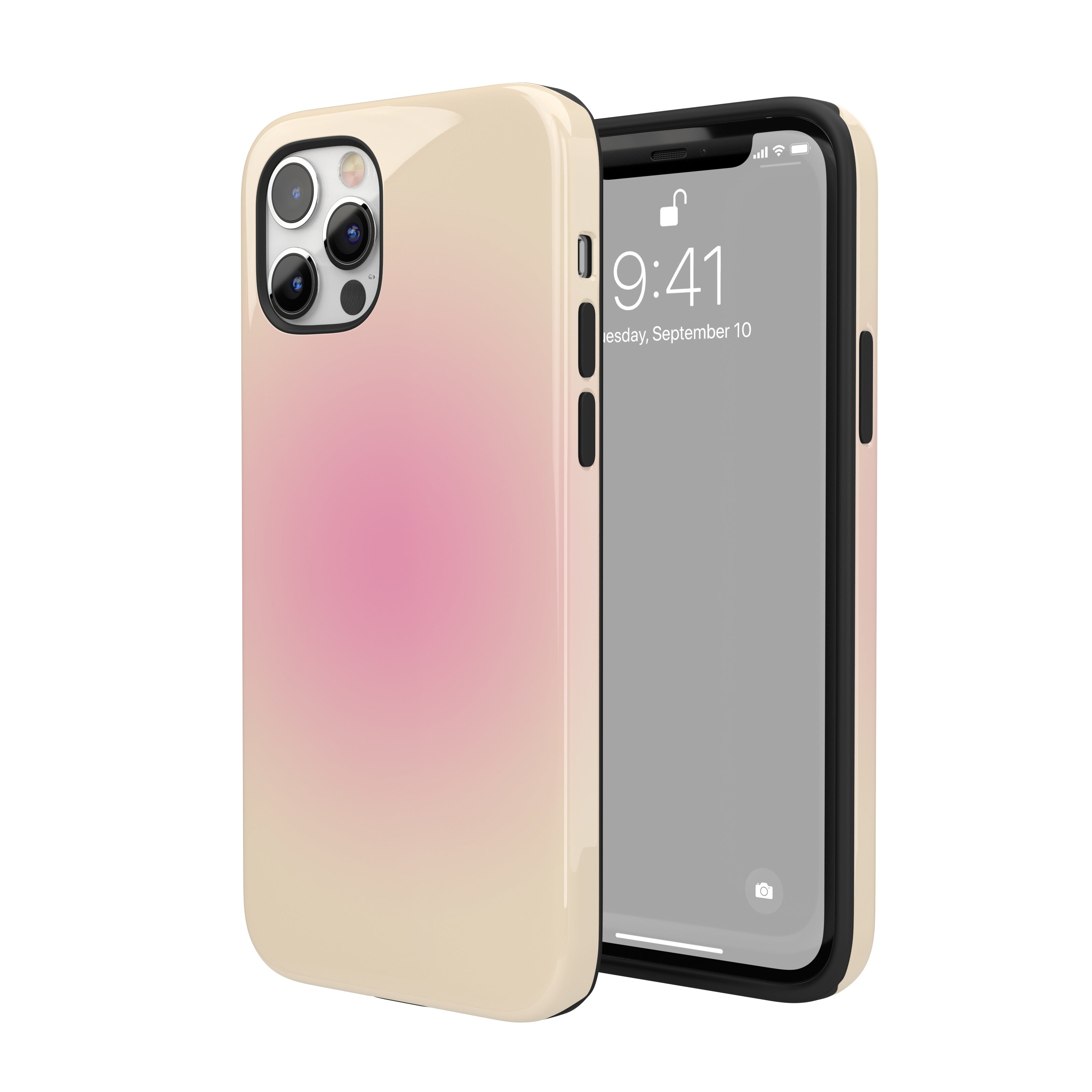 Pink & Yellow Aura iPhone Case