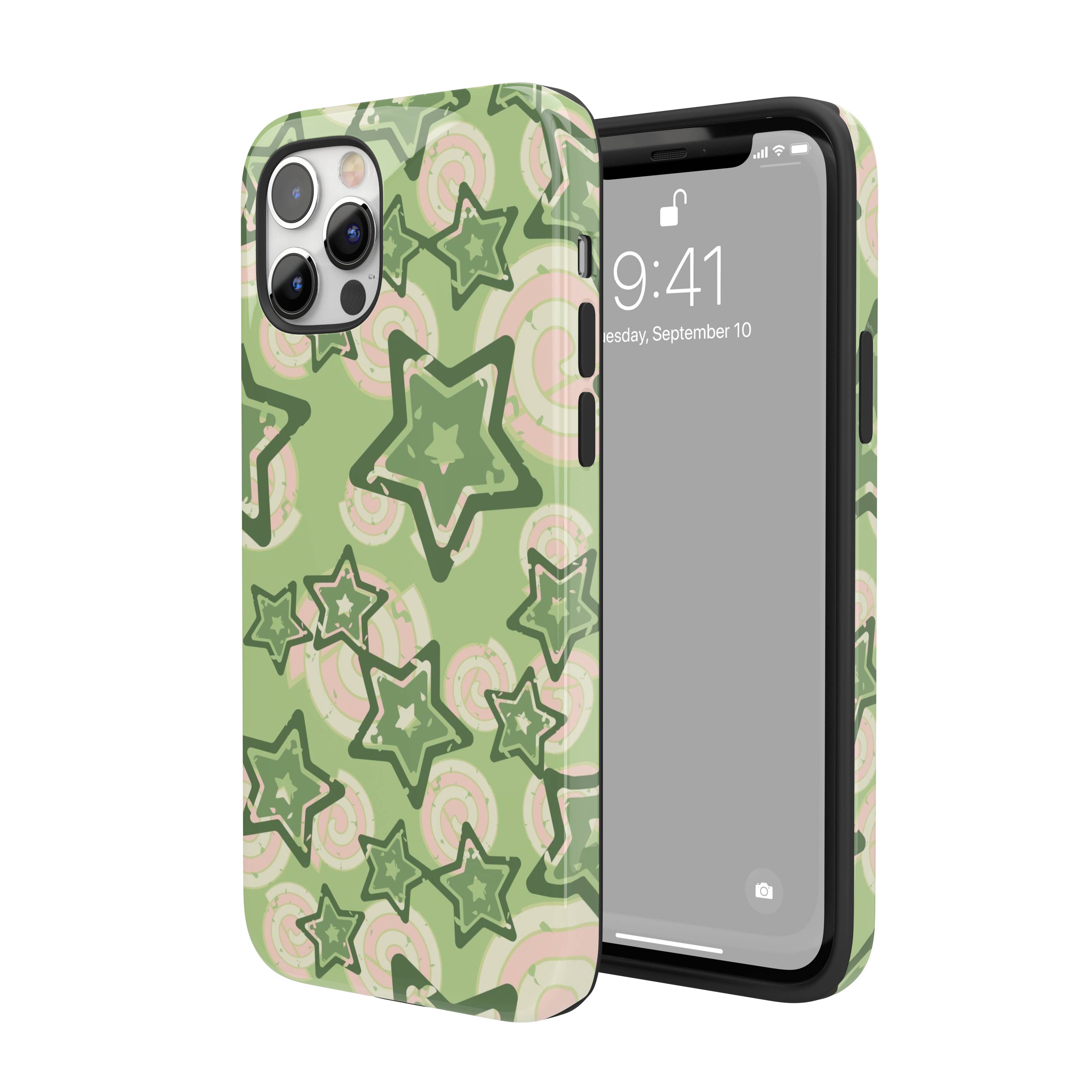 Y2K Green Star iPhone Case