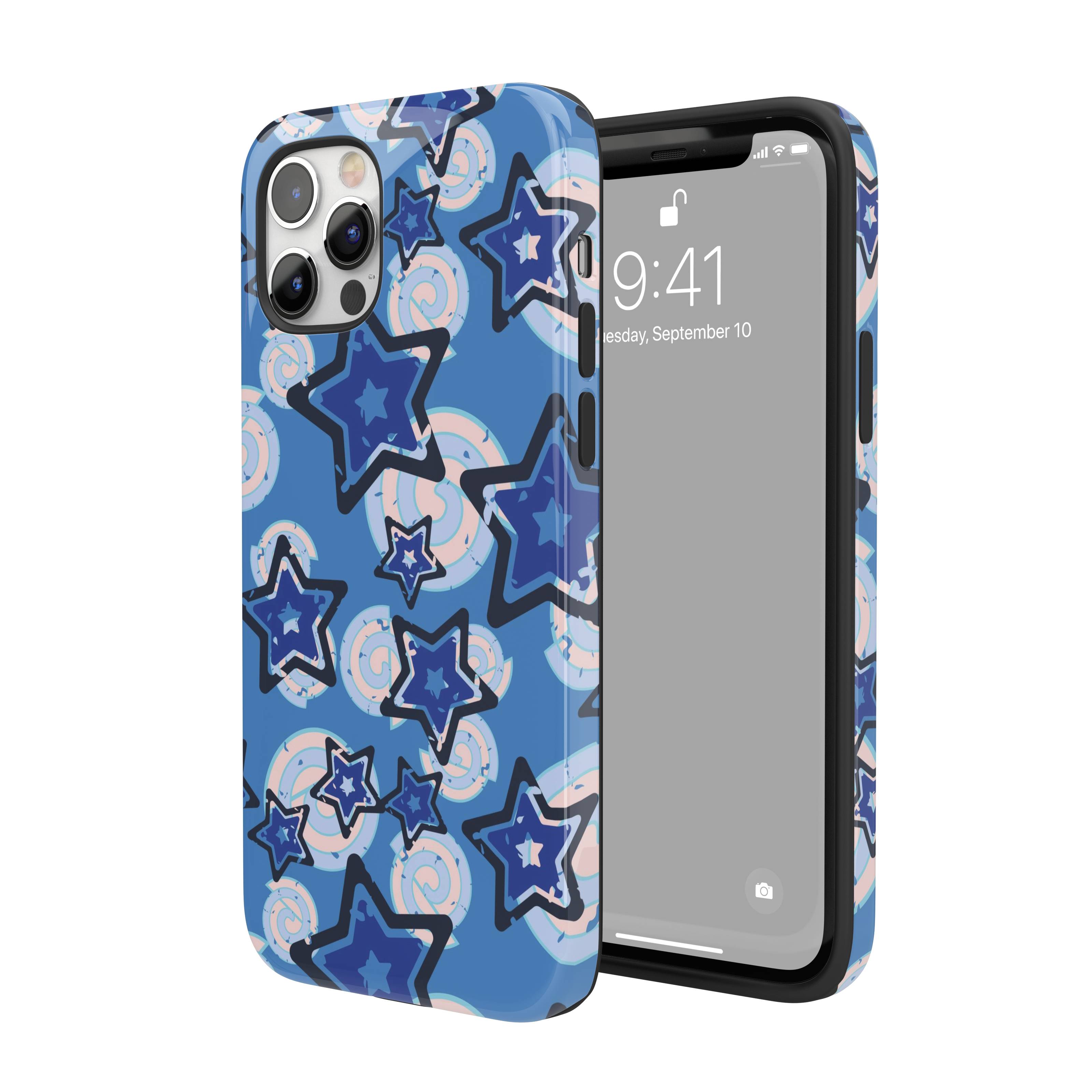 Y2K Blue Star iPhone Case