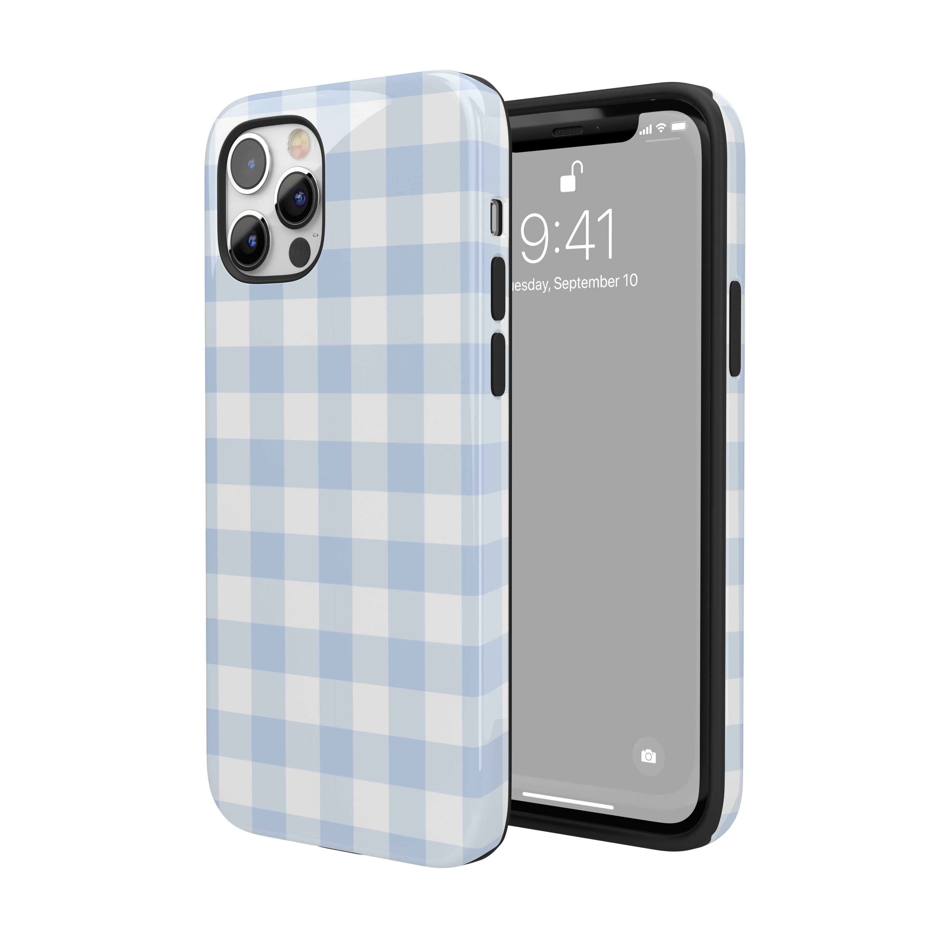 Blue Gingham iPhone Case